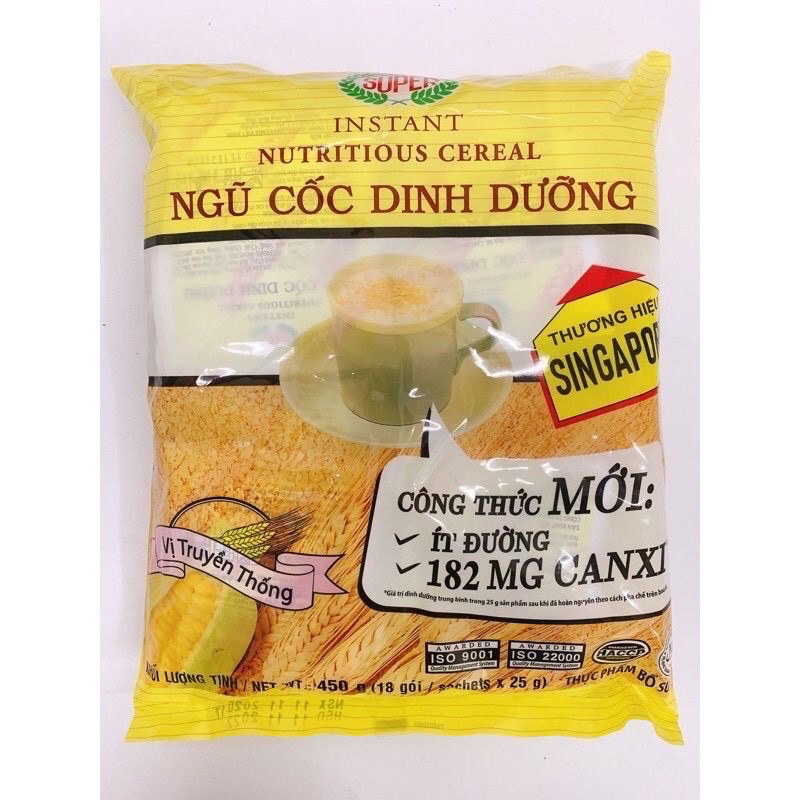 Bột Ngũ Cốc Dinh Dưỡng Super Singapore 450gr mẫu mới