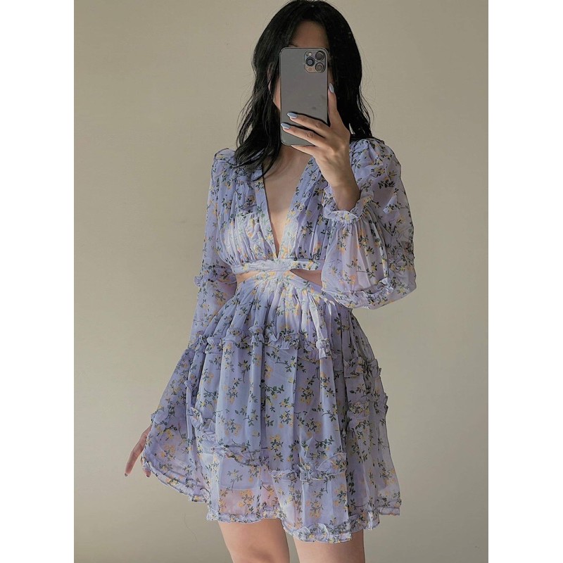 Đầm hở lưng đính tùng váy | BigBuy360 - bigbuy360.vn