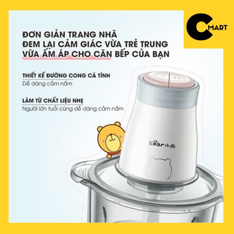 Máy Xay Thịt Đa Năng Bear QSJ-B02Q1 Dung tích 2L Chính Hãng SẴN [CMART_GIA DỤNG TIỆN ÍCH]