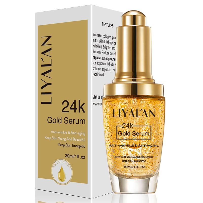 Serum LIYAL'AN chứa nano vàng 24K giúp dưỡng trắng chống lão hóa cho da 30ml