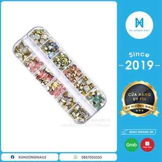 Khay đá chân nhọn 12 màu mix size