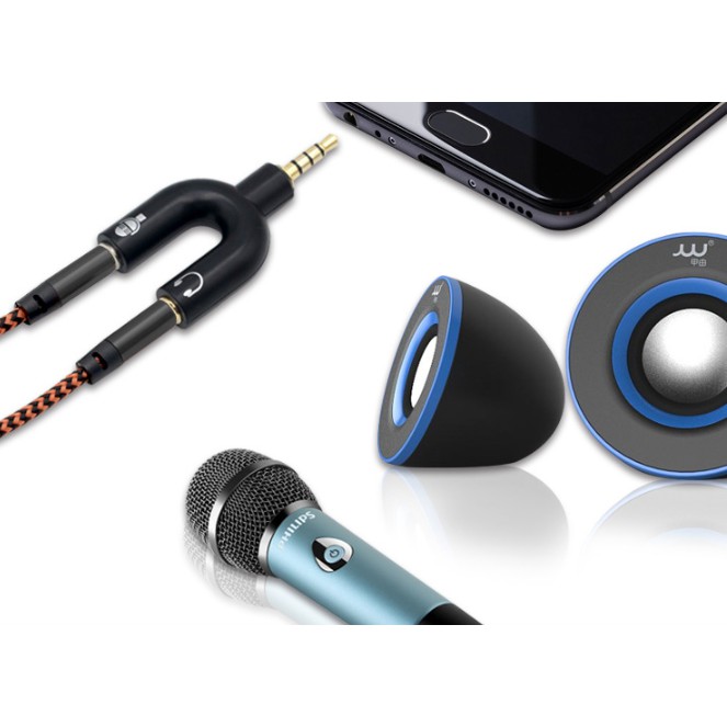 ĐẦU CHUYỂN CHỮ U JACK 3.5mm RA 2 LỖ MIC + PHONE