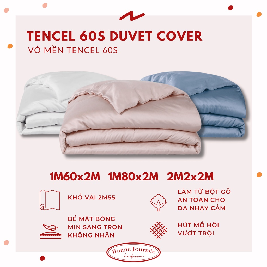 (TENCEL 60S) VỎ MỀN | MỀN CHẦN HÈ lụa Tencel 60s cao cấp mát lạnh phù hợp cho miền Nam và da nhạy cả