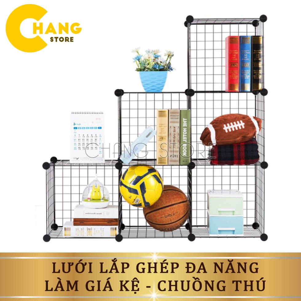 Lưới Sắt, Lưới Thép lắp ghép đa năng làm giá để sách kệ để đồ, chuồng thú size 35x35cm siêu tiện lợi