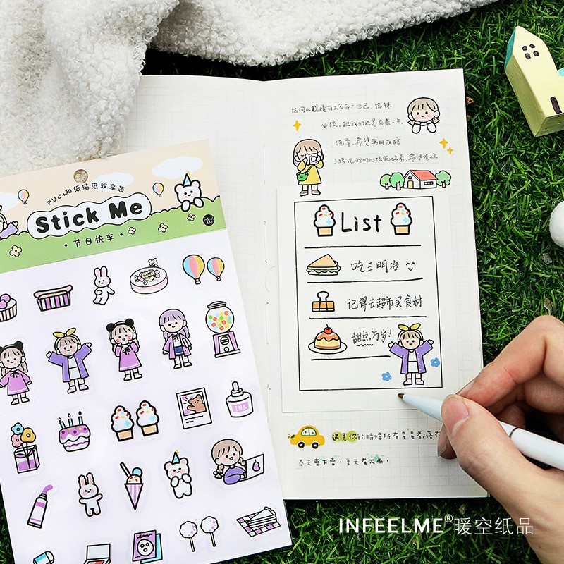 Hình dán trang trí Stick me Infeel Me chất liệu PVC