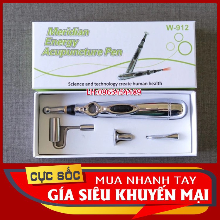 Bút châm cứu trị liệu xung điện - Bút xung huyệt W-912 5 đầu dò