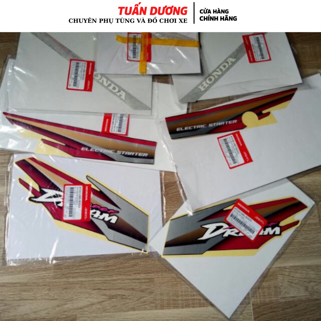 Tem Dream honda việt đời đầu chính hãng, Tem hàng đẹp lắp được cả dream thái và dream việt các đời