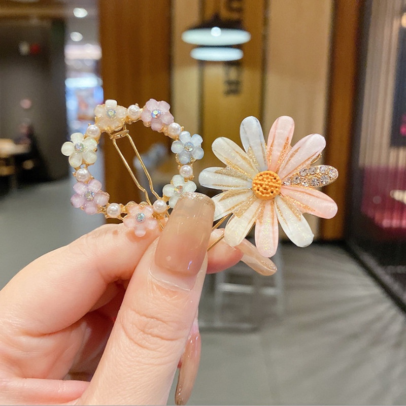 Kẹp Tóc Hình Hoa Cúc Phong Cách Hàn Quốc 2023 Mới