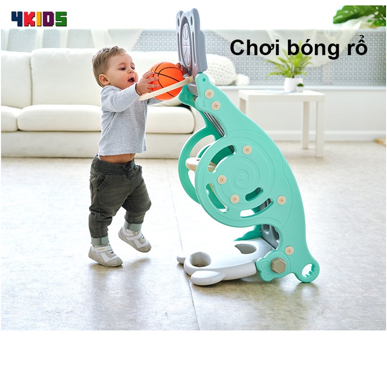 Cầu trượt cho bé - Cầu trượt bập bênh 3 in 1 đa năng cho bé - Bảo hành 12 tháng