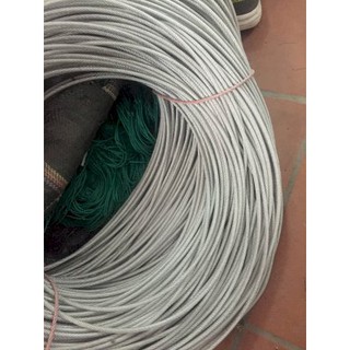 Cáp thép mạ D10-10m + 6 ốc siết cáp 10 mạ