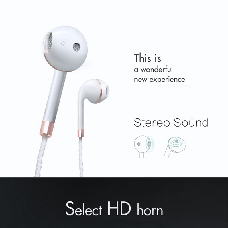 High Quality 3.5mm In Ear Earphone With Mic Stereo Bass Earphone Wired Sport Headset For Phone Mp3