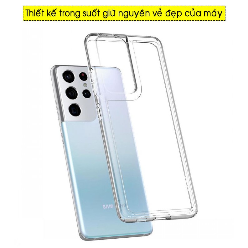 Ốp lưng Samsung Galaxy S21 Ultra / S21 Plus / S21 Spigen Ultra Hybrid Trong suốt - Hàng Chính Hãng.