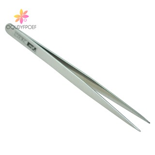Nhíp mũi nhọn dài 5.1" màu bạc từ thép không gỉ