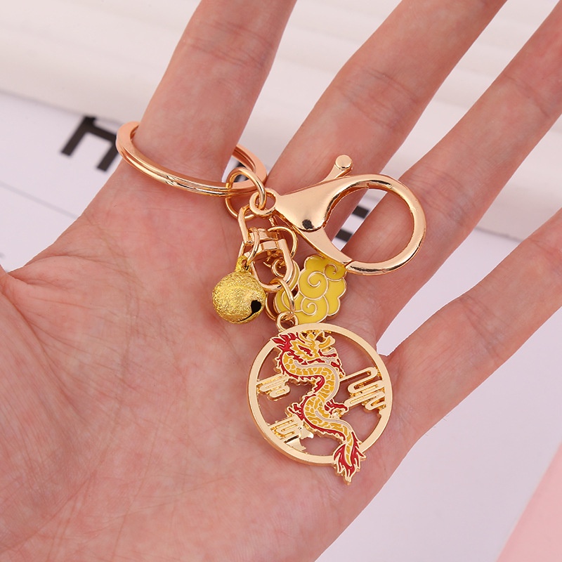 Móc Khóa Kim Loại Mặt Hình Chim Phượng Hoàng / Cá Koi / Đám Mây May Mắn