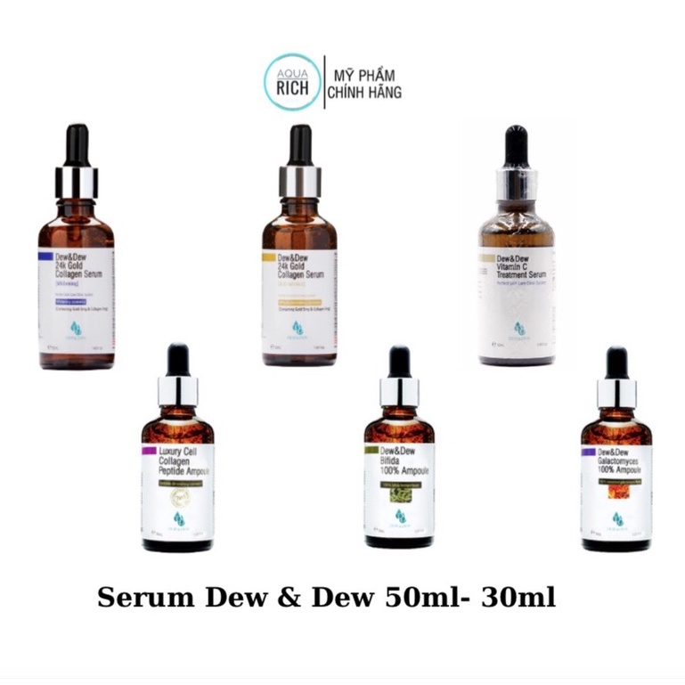 Serum Tinh Chất DEW &amp; DEW Vitamin C - Galactomyces - Bifida - Acne - Anti wrinkle + Tinh Chất LEBELAGE