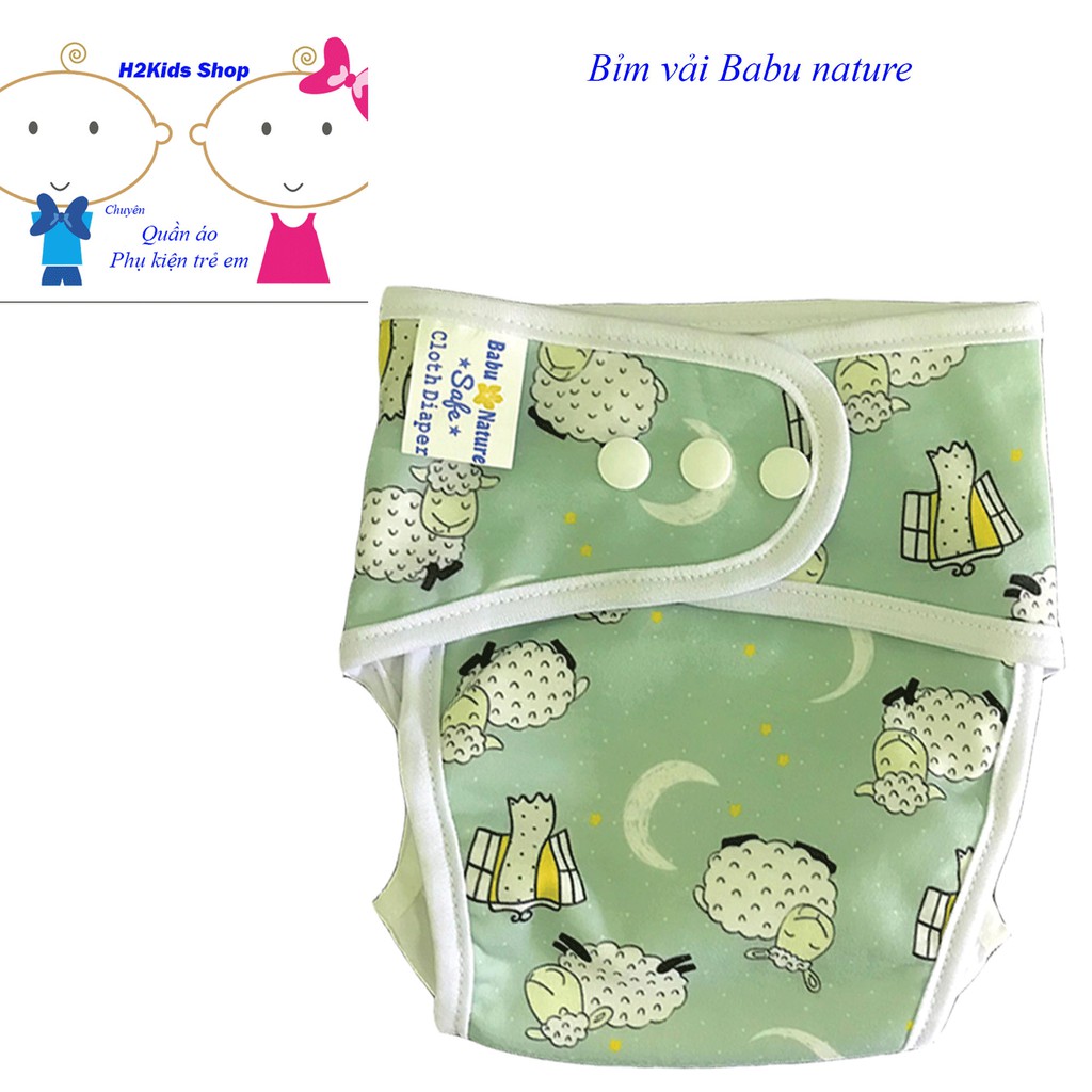 (10QUẦN + 20LÓT)Bộ Bỉm vải Babu Nature chống hăm SIZE M,SIZE L