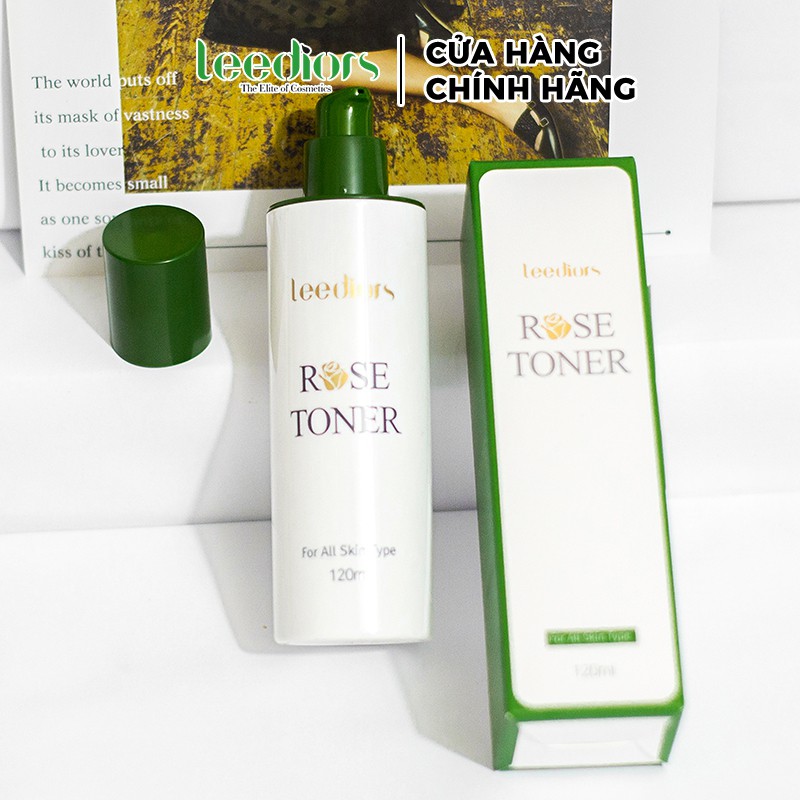 Nước hoa hồng Leediors Rose Toner for All Skin type 120ml Dưỡng Ẩm Sáng Da LD03