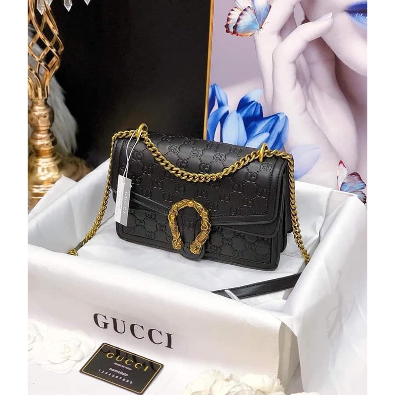 Túi xách Gucci đầu rồng dập vân 3D