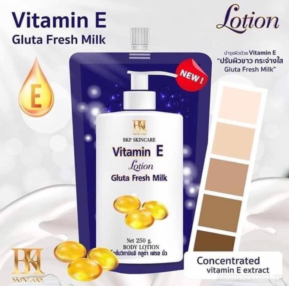 Sữa dưỡng thể vıtamın E Lotion Gluta Fresh Milk Thái Lan