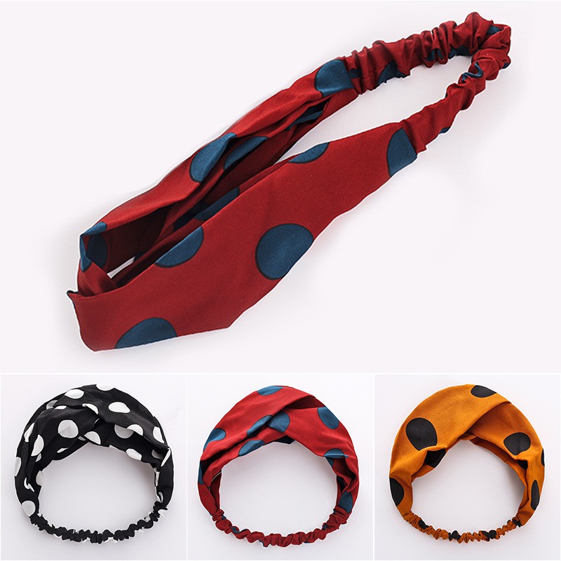 Băng đô chấm bi dễ thương không nhăn TB50