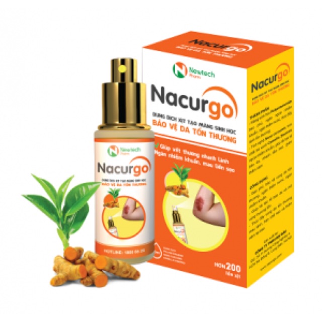 Nacugo xịt: đa năng hỗ trợ trị bỏng, mụn, sẹo, thâm 30ml