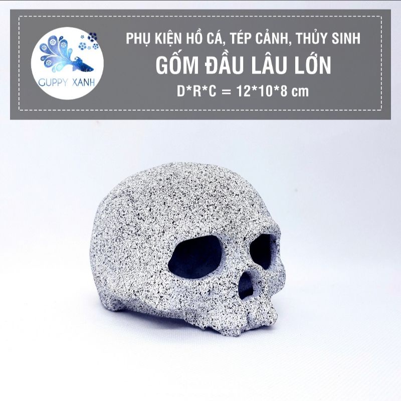 Bộ gốm hình đâu lâu chuyên trang trí hồ tép, hồ lóc, thủy sinh