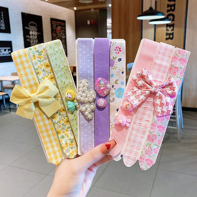 Set 3 chiếc băng đô dính tóc, dán tóc cho bé gái trendy phong cách Hàn Quốc - Selenshop