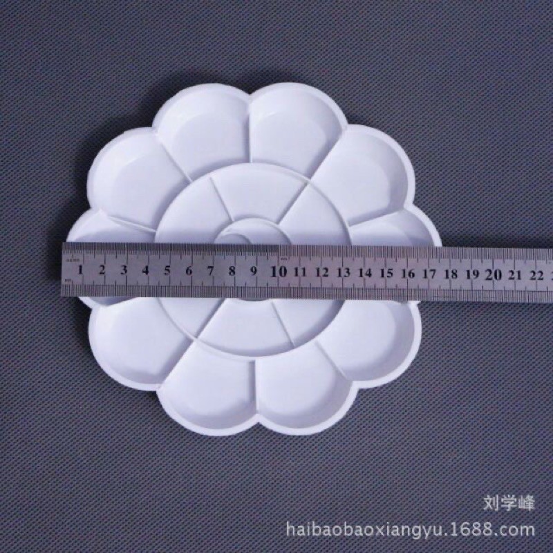 Khay pha màu hoa đào 18cm rẻ đẹp