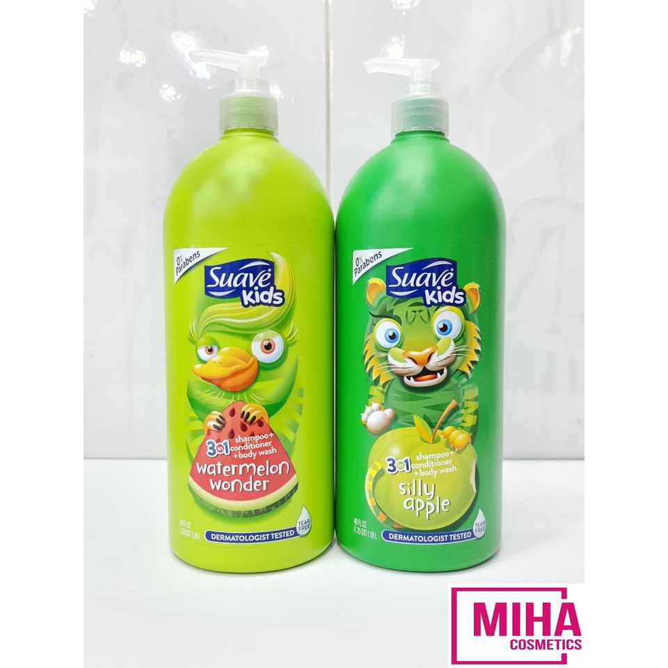 Sữa Tắm Gội Xả Trẻ Em 3 Trong 1 SUAVE Kids 1.18L USA