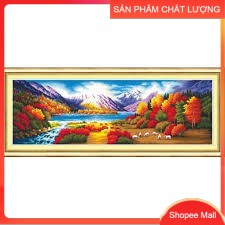 Tranh thêu chữ thập Thiên nhiên kỳ vĩ 6 DLH-YF330 kích thước 194*69cm [Hàng có sẵn]