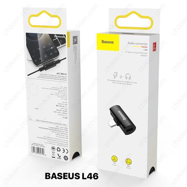 Đầu chia 1 ra 2 chân lightning BASEUS L46