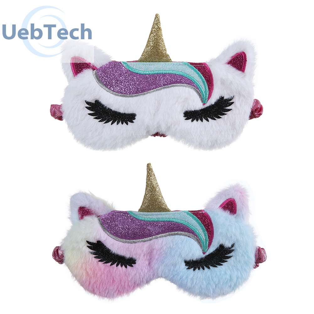 Vỏ bịt mắt ngủ bằng lông nhung kiểu hoạt hình dễ thương xinh xắn cho bé gái