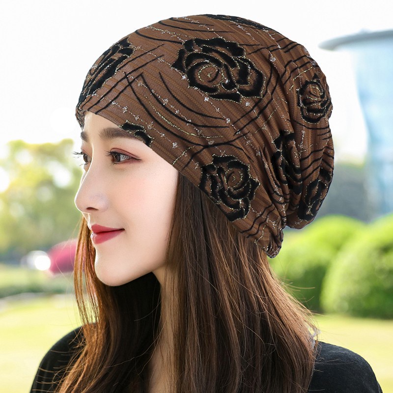 Mũ trùm đầu chống bụi bẩn thoáng khí in họa tiết cho nam và nữ