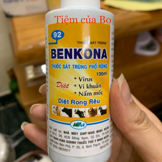 (Lọ 100ml)Date 03/2022 - BENKONA - thuốc sát khuẩn