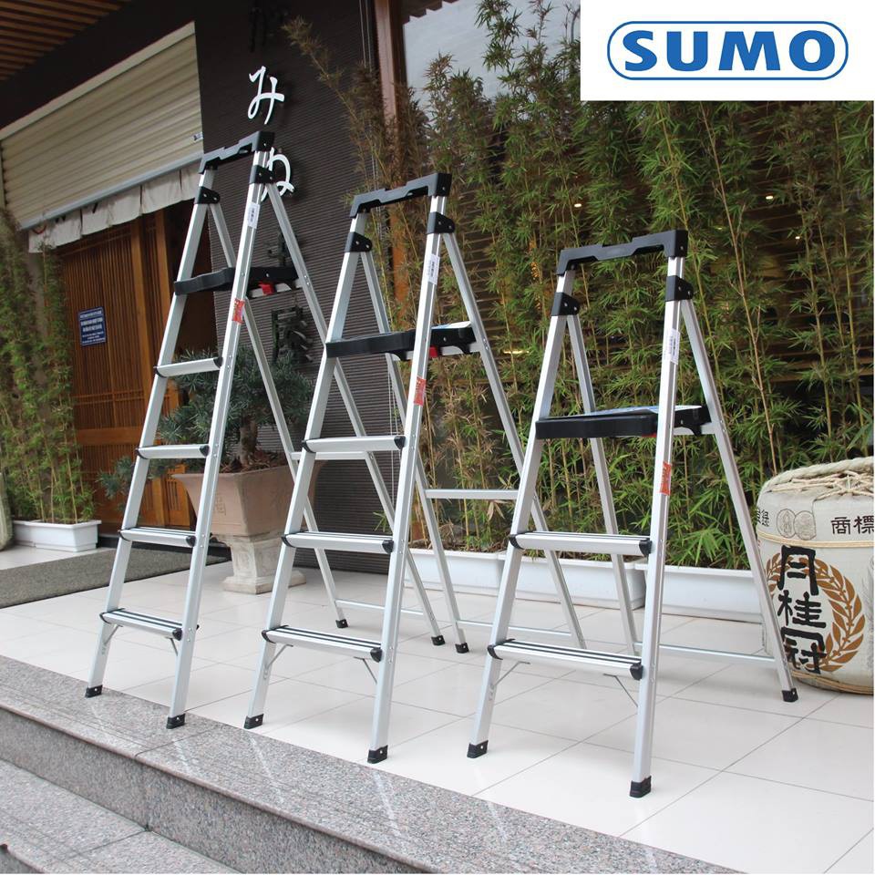 Thang nhôm ghế gấp gọn 3 bậc Sumo-Thái Lan ADS603 ( chiều cao bậc cao nhất 72cm) bảo hành chính hãng 24 tháng