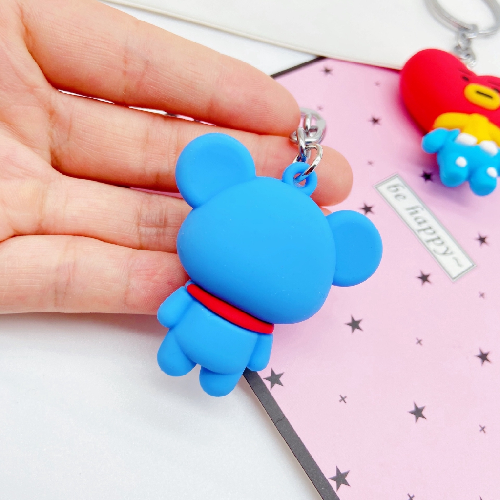 Móc khóa hình nhân vật BT21 đáng yêu dễ thương