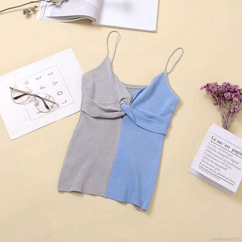FREESHIP ĐƠN 99K_ Women Color Matching Deep V Neck Vest Women Camisoles | BigBuy360 - bigbuy360.vn