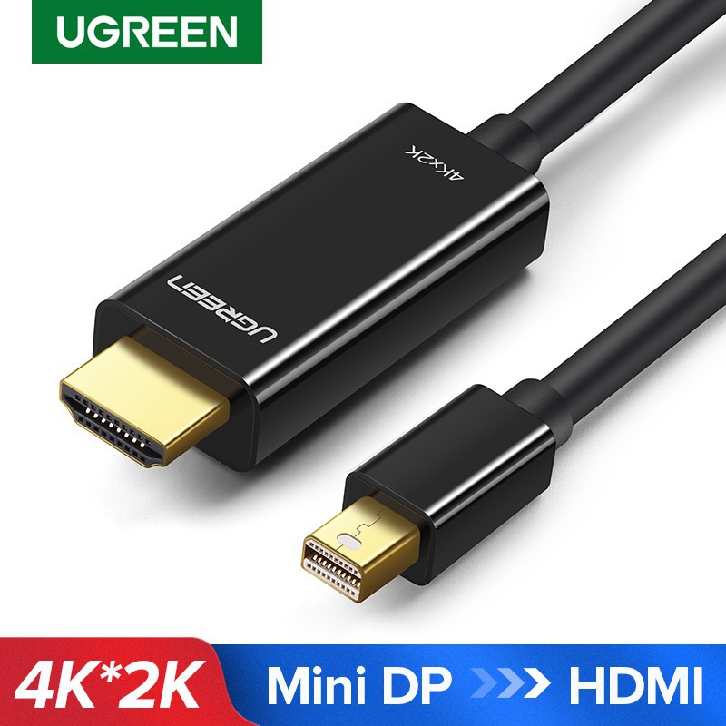 Cáp Mini DisplayPort sang HDMI 4K*2K UGREEN 10455 MD101 dài 3m Chính hãng Màu đen