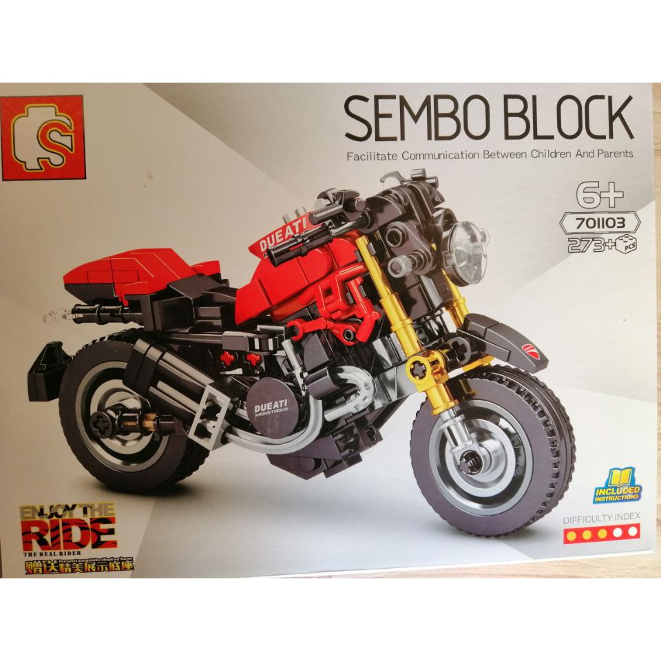 (có sẵn) bộ đồ chơi Technic Sembo Motorcycle Xe Mô Tô Yamahaa Vespa Scramber Harley