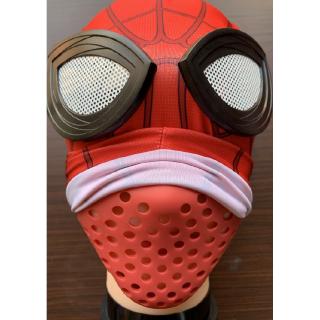 Mặt nạ hóa trang Halloween nhân vật người nhện mini bằng silica màu đen/ đỏ