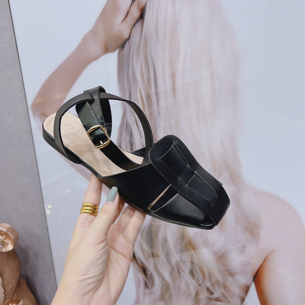 ZZ99- Giày sandal quai hậu chéo thoáng khí, dép hậu đan dây bản to bít mũi( rọ hậu chéo) mã CH45