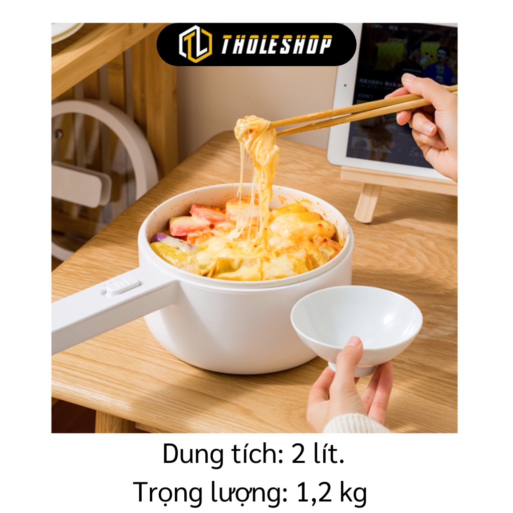 Nồi Điện Đa Năng - Nồi Nấu Lẩu, Nấu Mì, Rán, Hấp Mini OLAYKS, Dung Tích 2L 9597