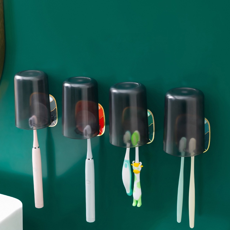 Mới Giá Đỡ Bàn Chải Đánh Răng 2 Móc Dán Tường Tự Dính Không Để Lại Dấu Vết Đa Năng Cho Phòng Tắm