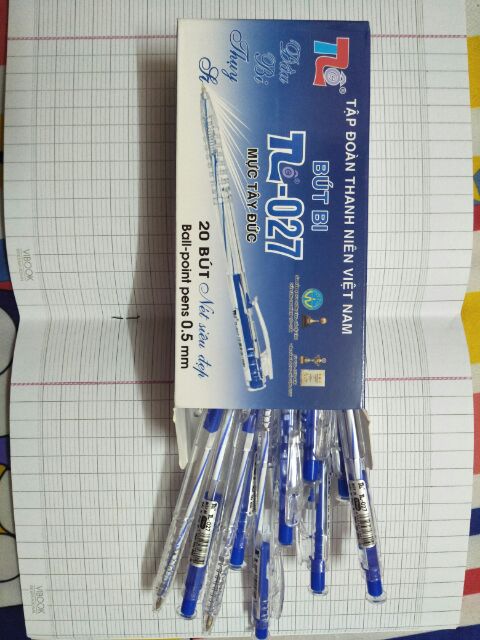 Bút bi 027 xanh-đỏ Thiên Lộc