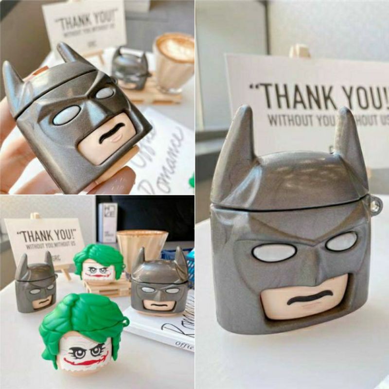 Case bảo vệ Airpods Pro/1/2 Joker súp lơ xanh mẫu 5 batman người dơi DC comics phiên bản giáp nhũ/ among us