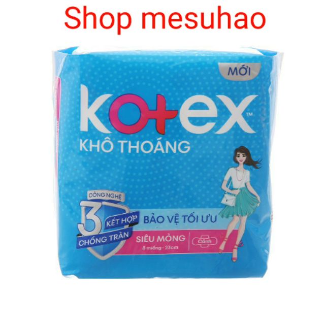 Combo túi 8 bịch băng kotex siêu mỏng cánh