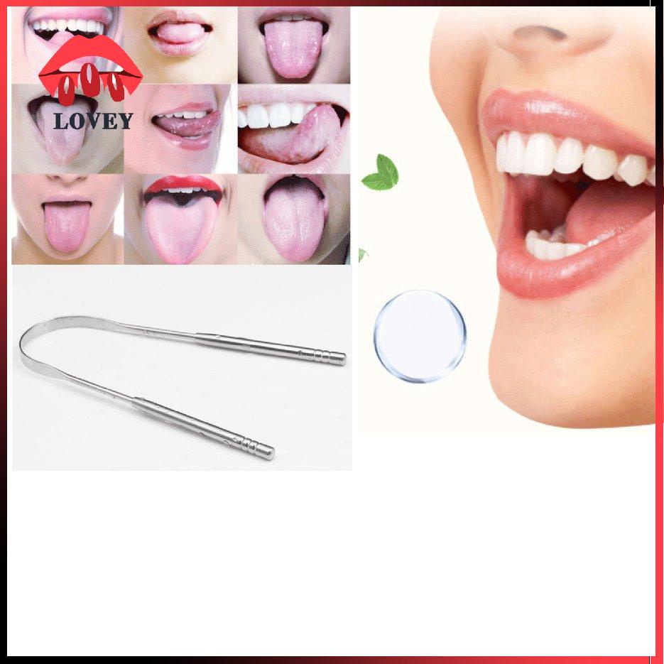 lovey★U-Shaped Tongue Scraper Tongue Cleaning Brush Stainless Steel Tongue Scraper