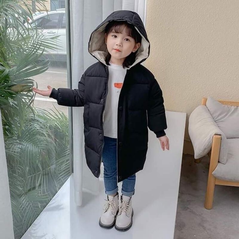 _ÁO Phao Mũ Liền dáng dài cho bé trai/gái 9 đến 35kg