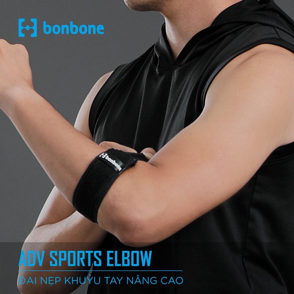 ĐAI NẸP KHUỶU TAY NÂNG CAO Adv Sports Elbow - BONBONE NHẬT BẢN - Hỗ trợ chấn thương thể thao