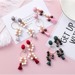 Bông tai tua rua lệch bất đối xứng dễ thương - B1342